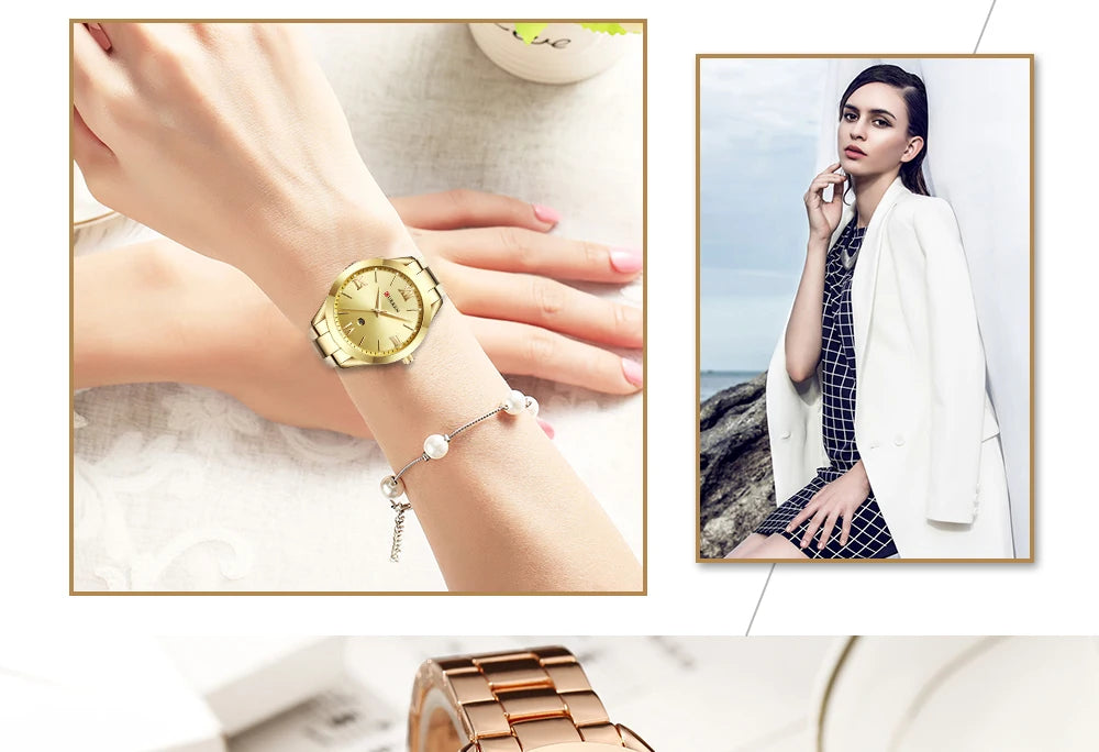 CURREN Classy Women Gold Watch