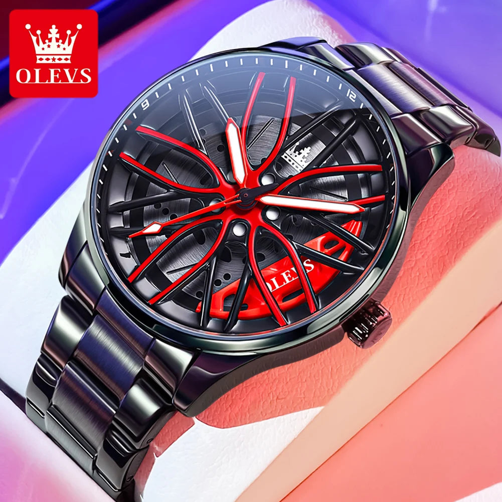 OLEVS Sport Car Rim Watch