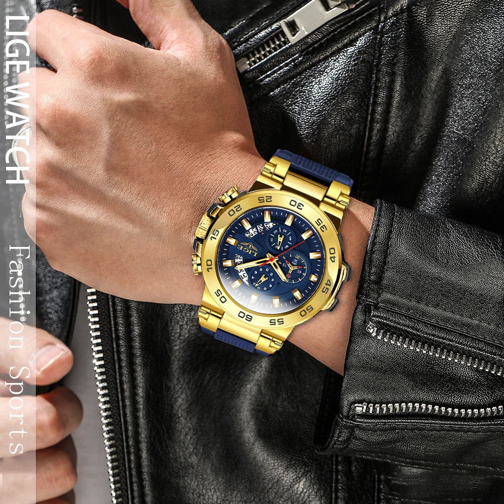 LIGE Luxury Mens Watches