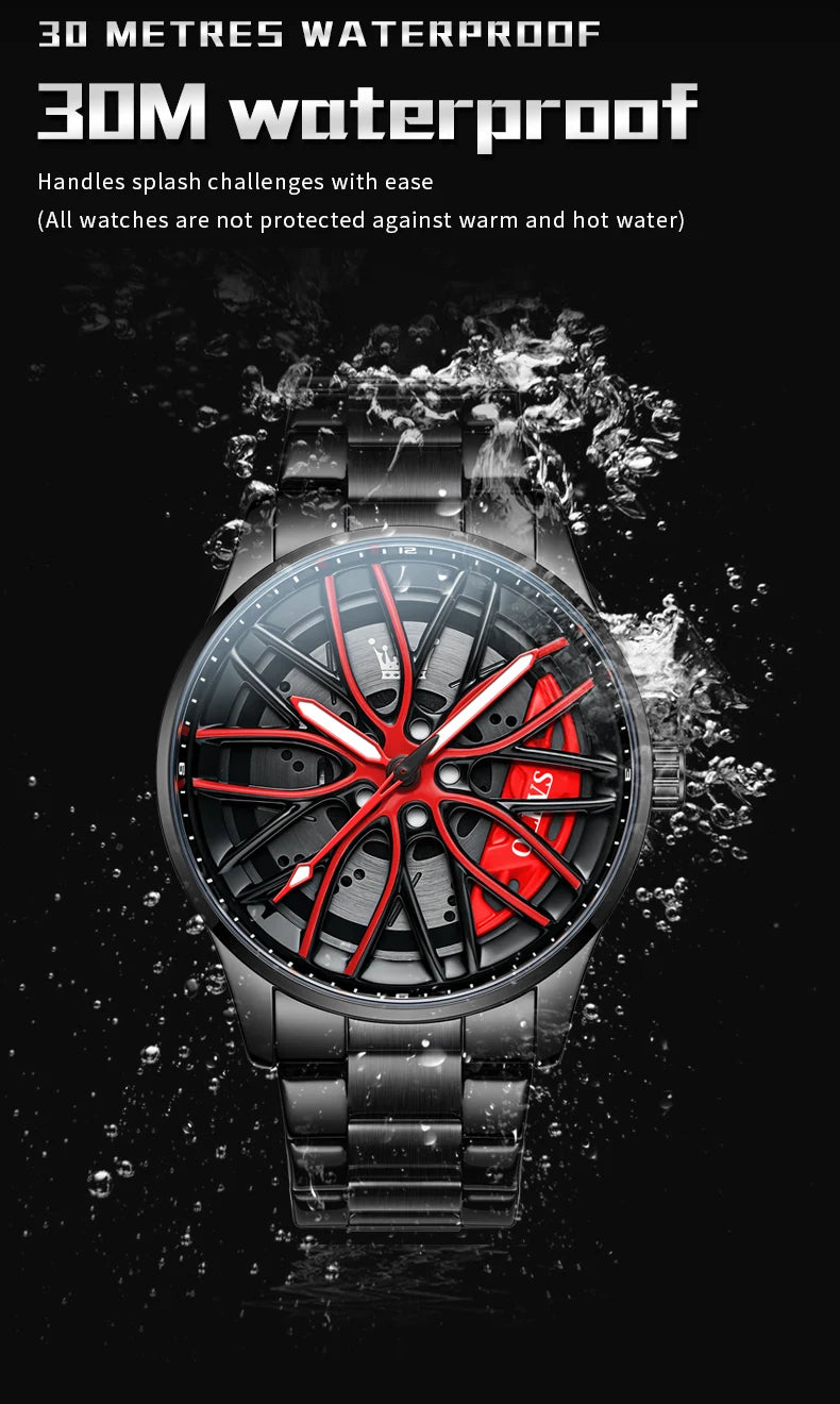 OLEVS Sport Car Rim Watch