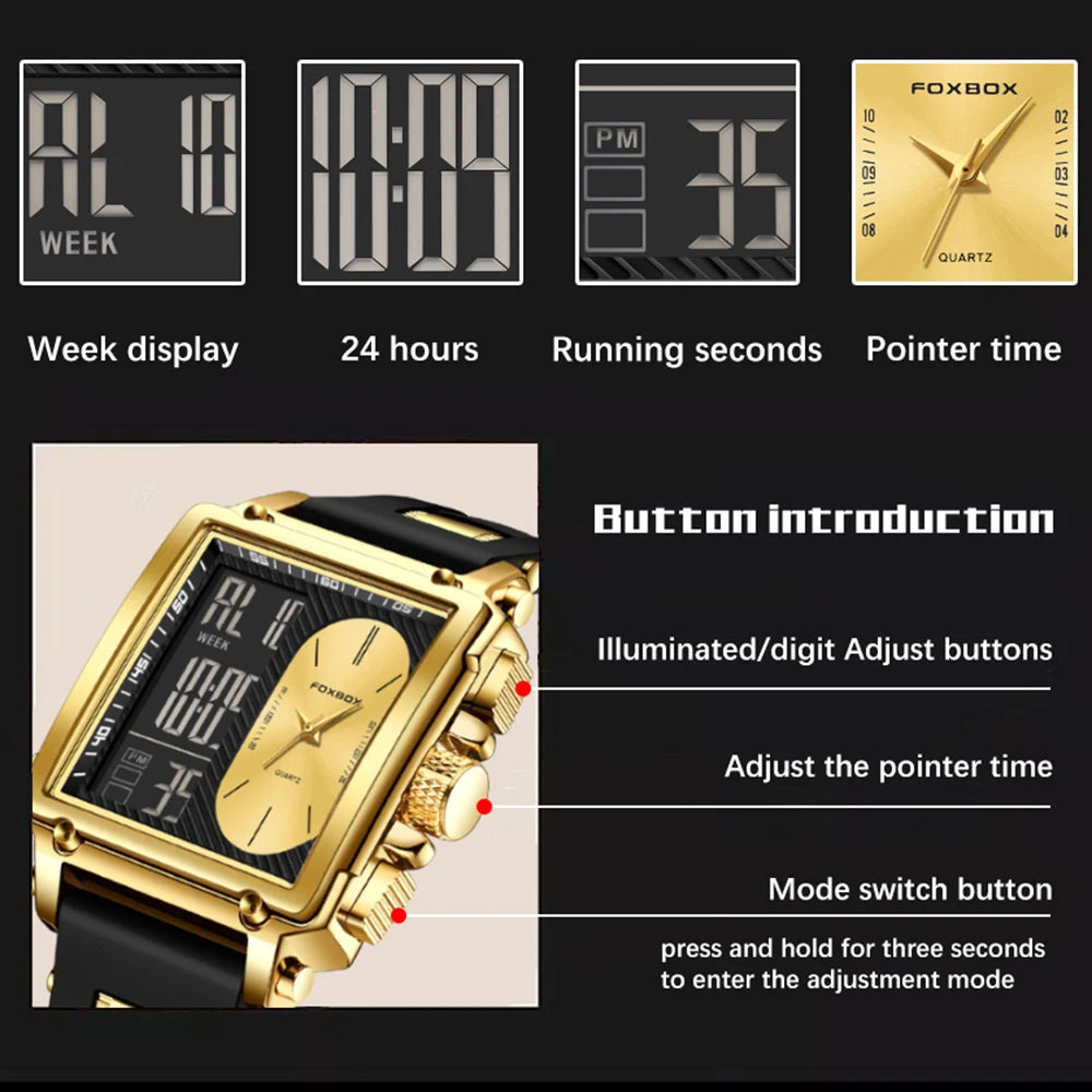 LIGE Fashion Square Digital Watch