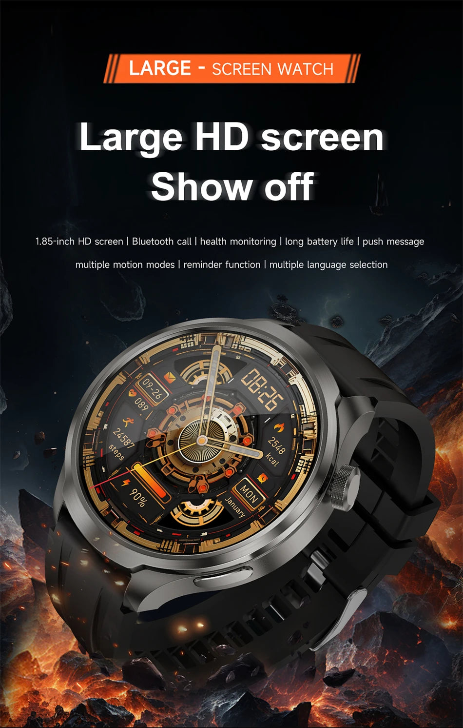 BOXUXING Amoled Screen Smartwatch