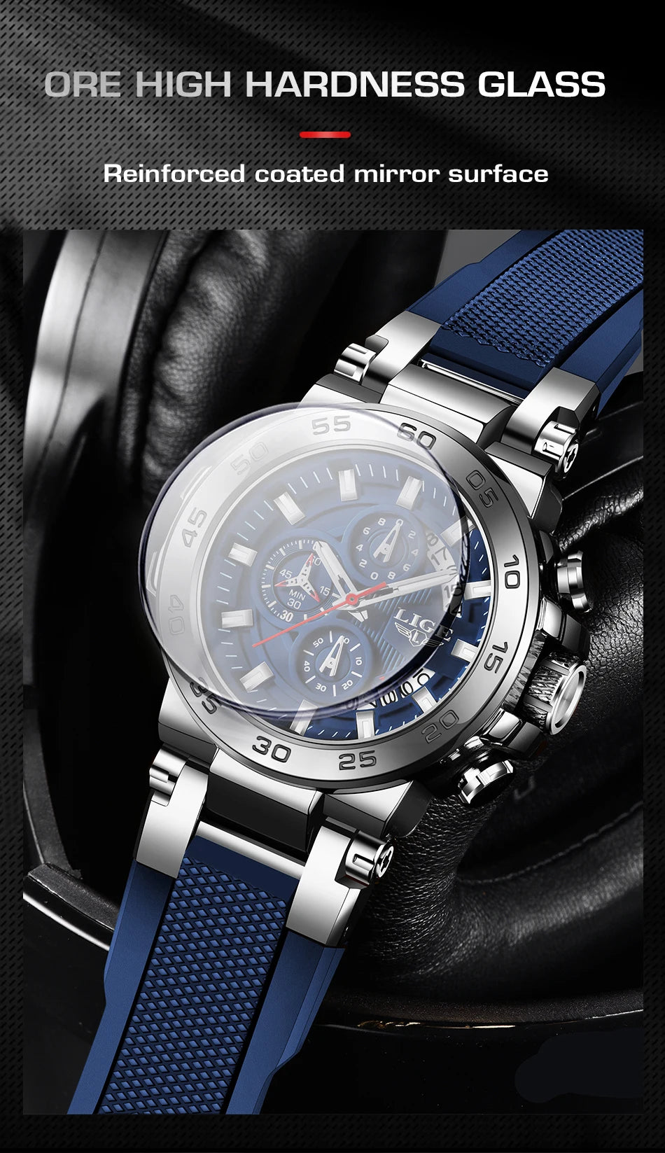 LIGE Luxury Mens Watches