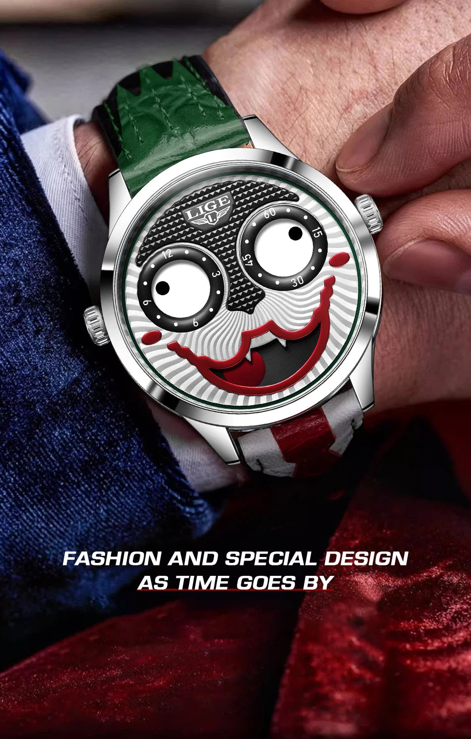 LIGE Cool Joker Watch Men