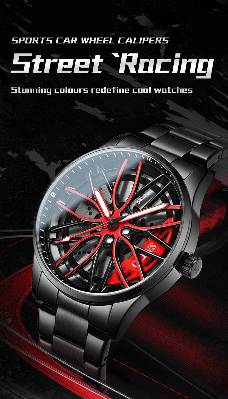 OLEVS Sport Car Rim Watch