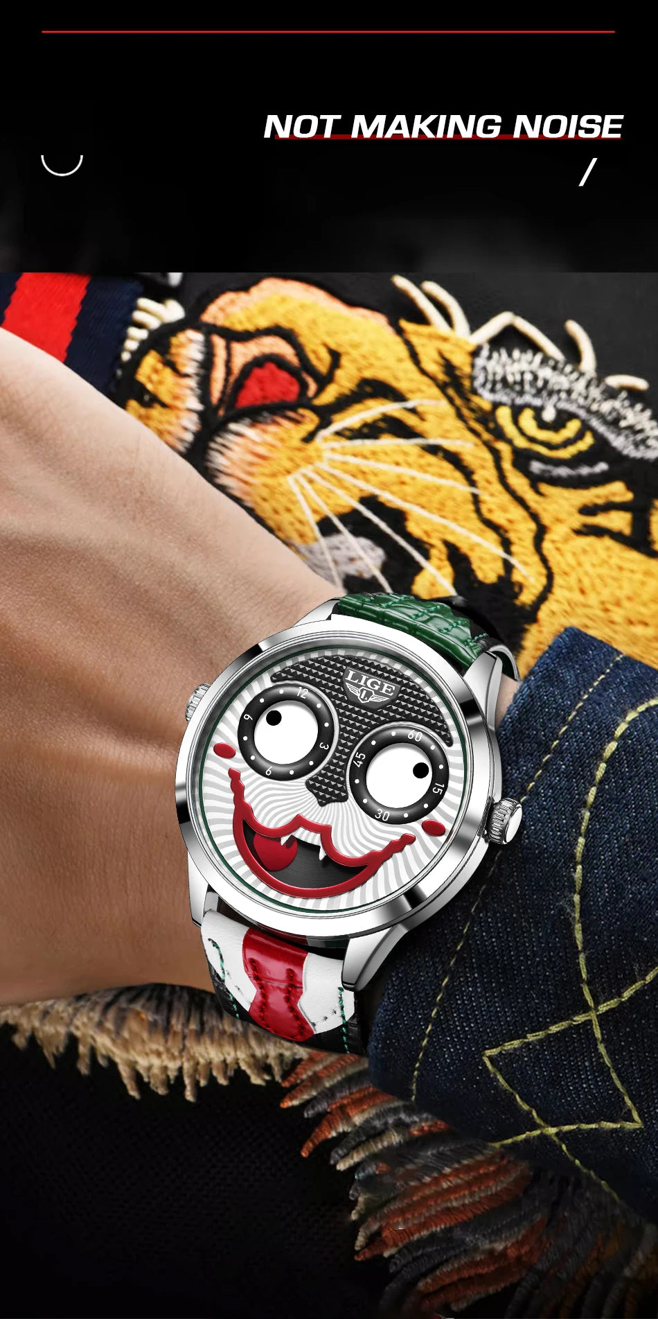 LIGE Cool Joker Watch Men