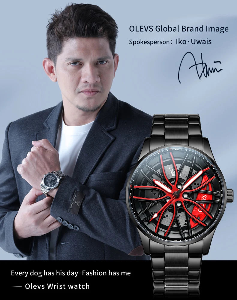 OLEVS Sport Car Rim Watch