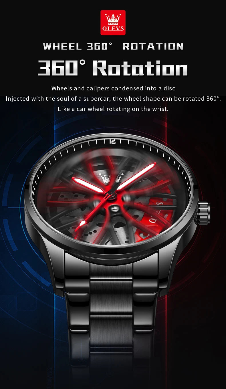 OLEVS Sport Car Rim Watch