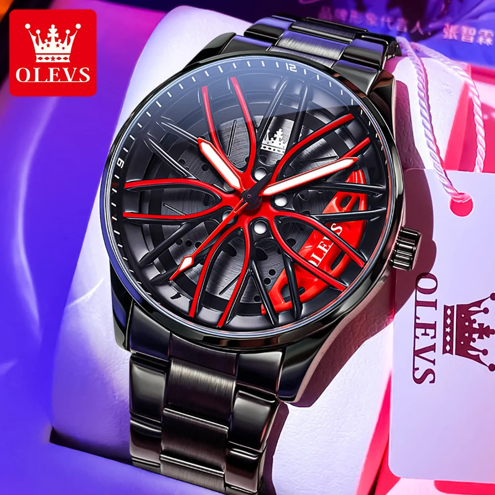 OLEVS Sport Car Rim Watch