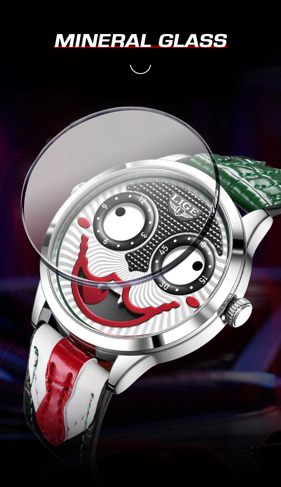 LIGE Cool Joker Watch Men