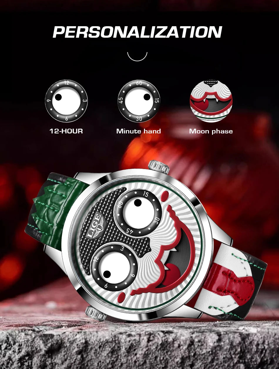 LIGE Cool Joker Watch Men