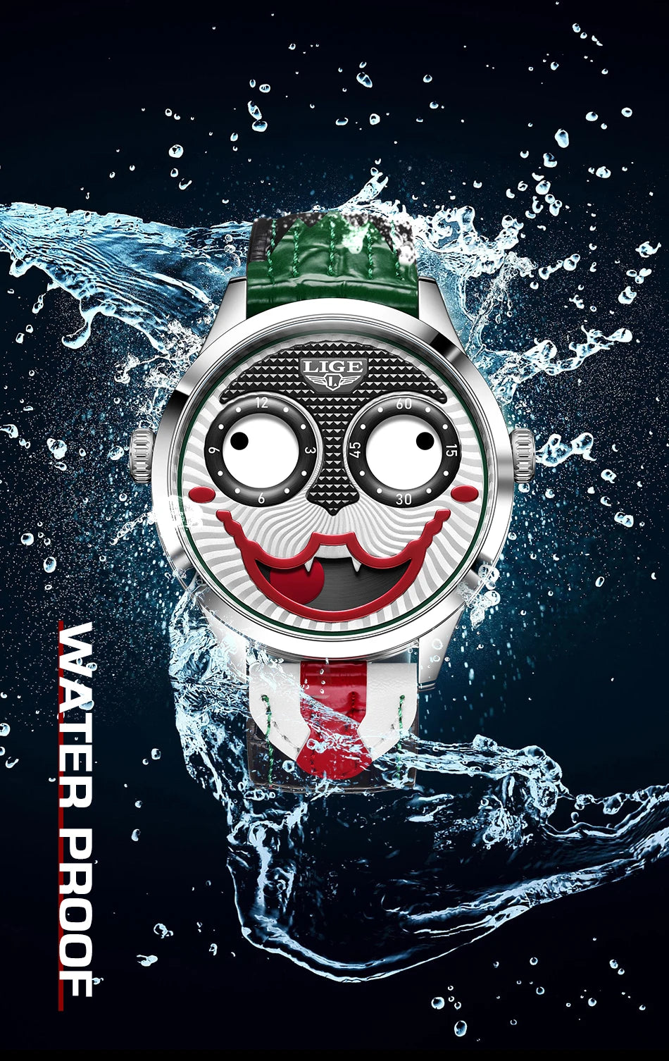 LIGE Cool Joker Watch Men