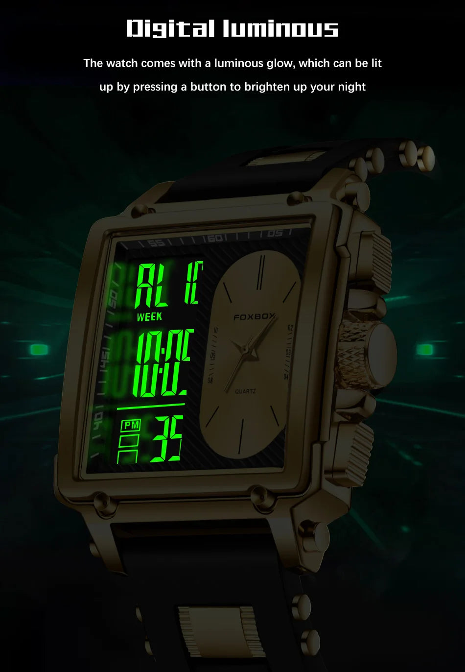 LIGE Fashion Square Digital Watch