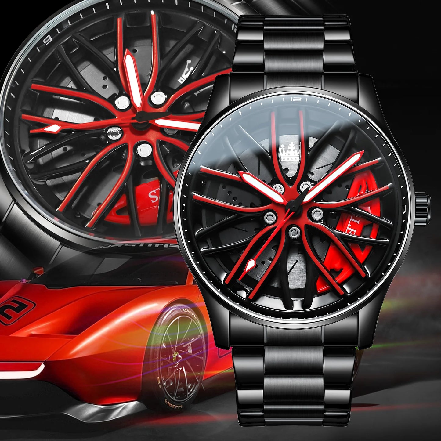 OLEVS Sport Car Rim Watch