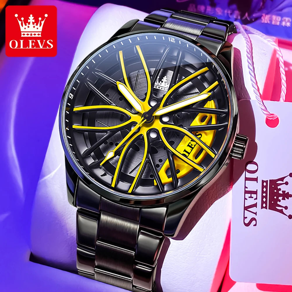 OLEVS Sport Car Rim Watch