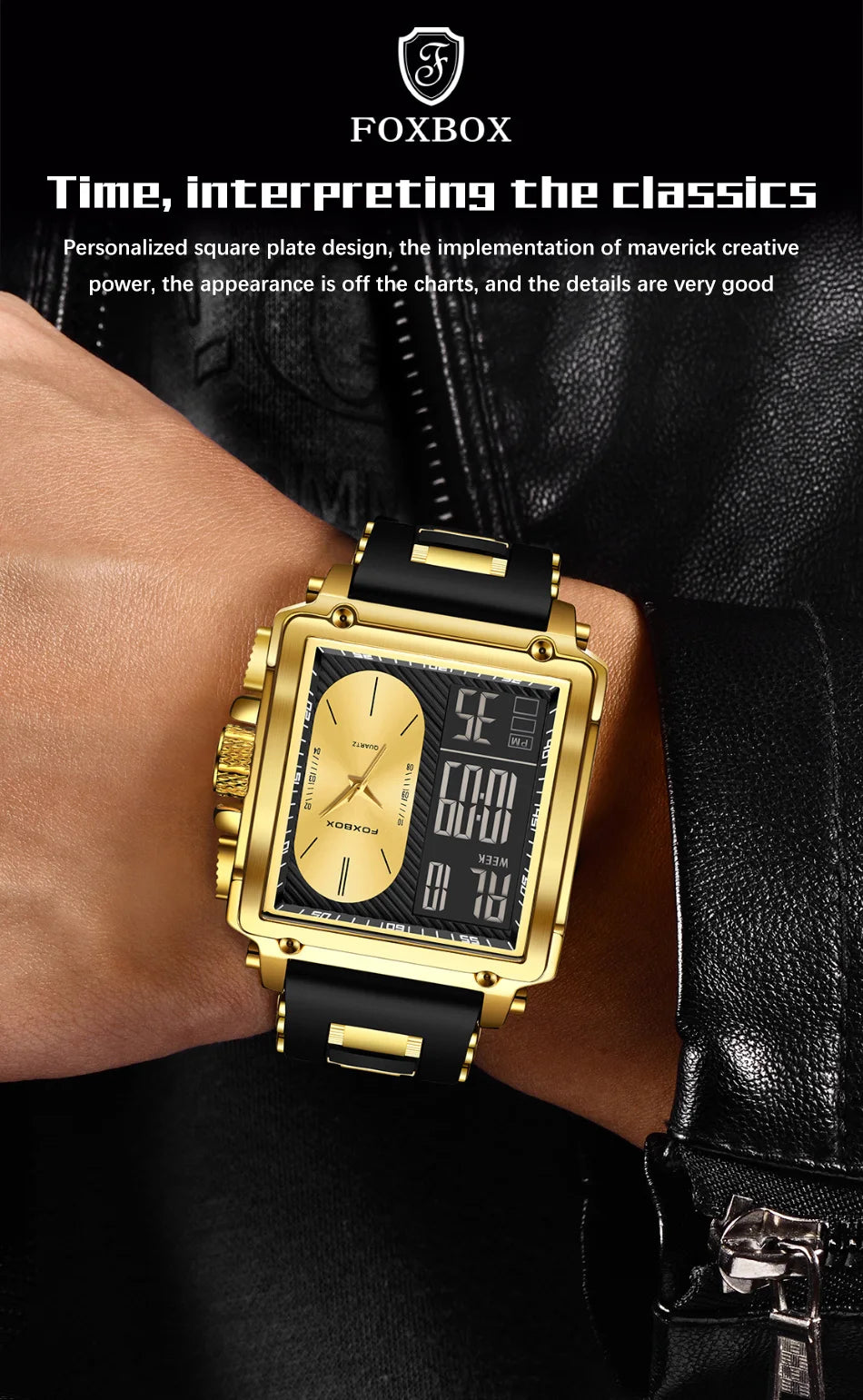 LIGE Fashion Square Digital Watch