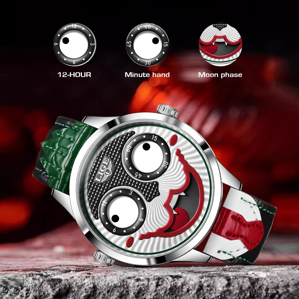 LIGE Cool Joker Watch Men