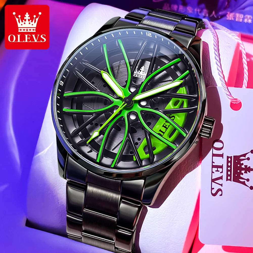 OLEVS Sport Car Rim Watch