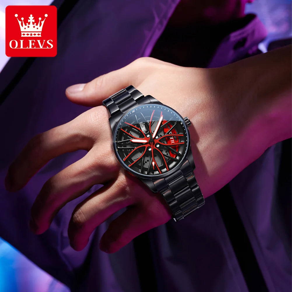 OLEVS Sport Car Rim Watch